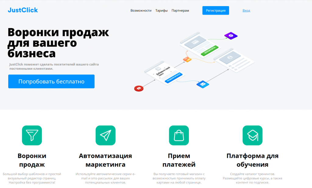 JustClick: платная платформа для онлайн-обучения