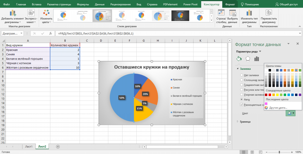 Как сделать график по таблице в Excel визуально понятным